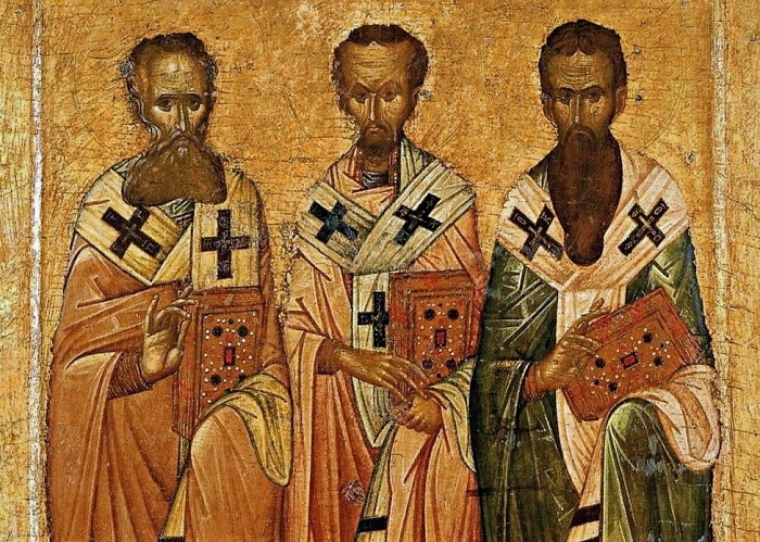 Картинки по запросу "Три Святителя  византийские фрески и иконы"